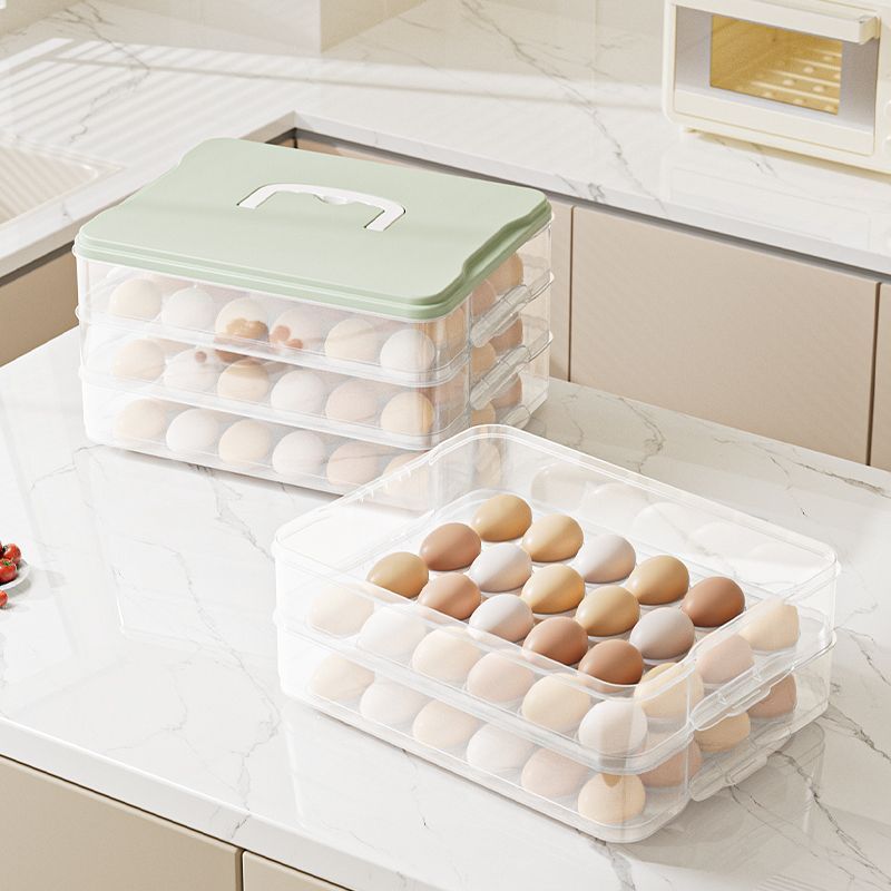Kitchen - 卵収納ボックス 冷蔵庫専用 食品グレード 鮮度保持ボックス キッチン収納整理ツール 卵ラックホルダー