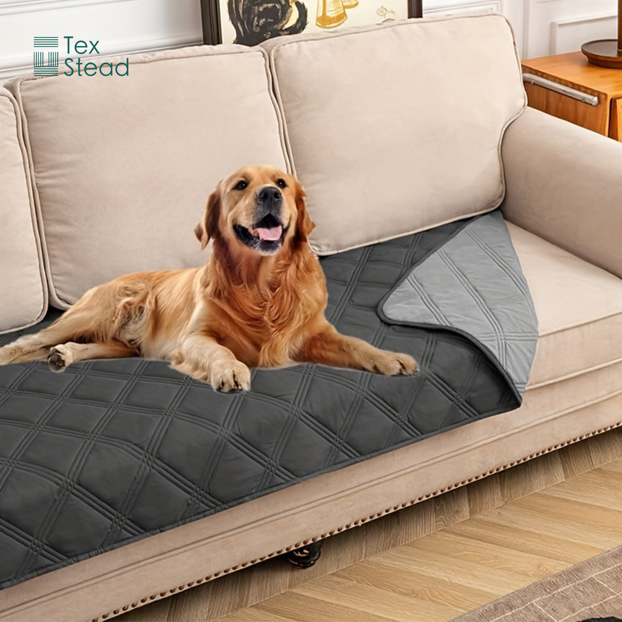 リバーシブル防水犬用ベッドカバー＆ペットブランケット、ソファ - Waterproof Mattress Protector Breathable のレビューと価格