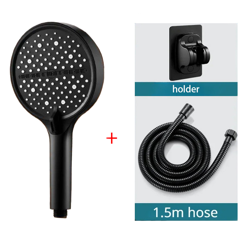 3 個のバスルームシャワーヘッドシルバー 8 ギア調整可能な - High Pressure Shower Head Handheld のレビューと価格