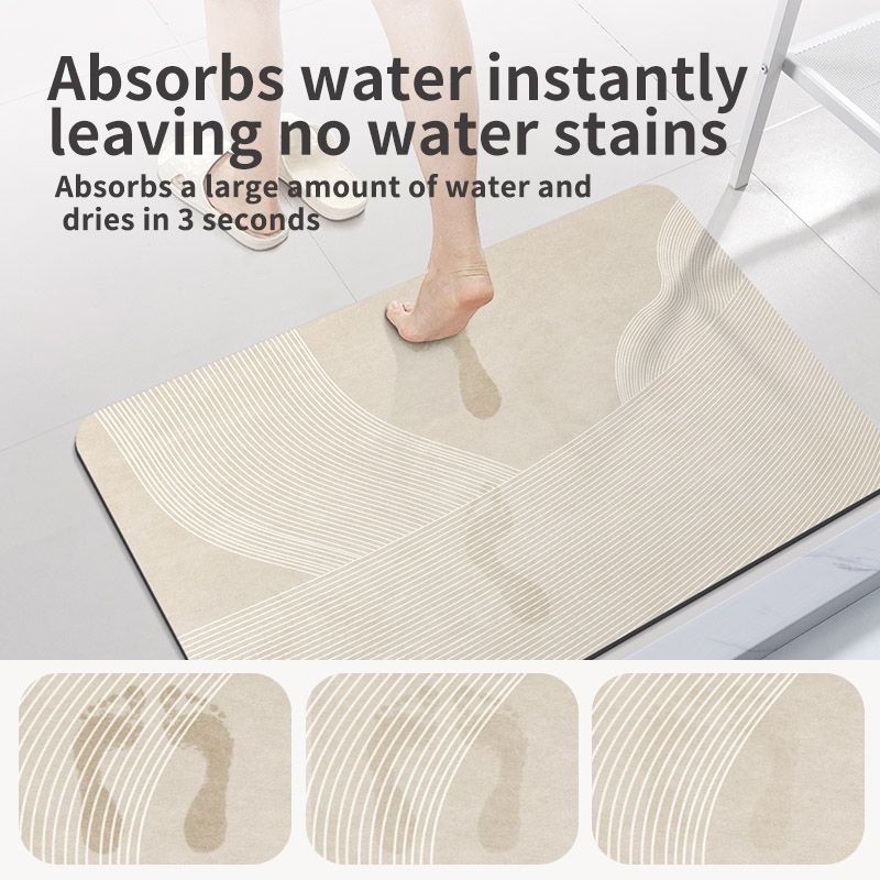 珪藻土吸収マット,速乾性バスマット,トイレマット,リビングル - Quick Dry Diatomite Bath Mat のレビューと価格