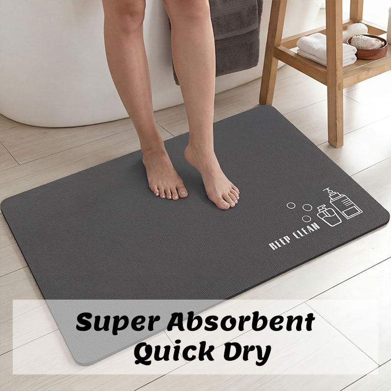 珪藻土バスマット浴室吸収性滑り止めフロアマットフットカーペッ - Quick Dry Diatomite Bath Mat のレビューと価格