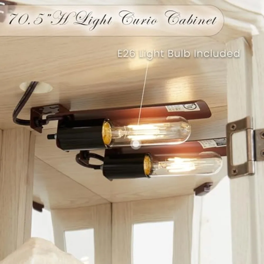 バーでの使用や酒類の保管に適した、角型の飾り棚。明るい木目調 - Lighting のレビューと価格