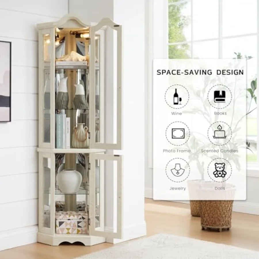 バーでの使用や酒類の保管に適した、角型の飾り棚。明るい木目調 - Lighting のレビューと価格