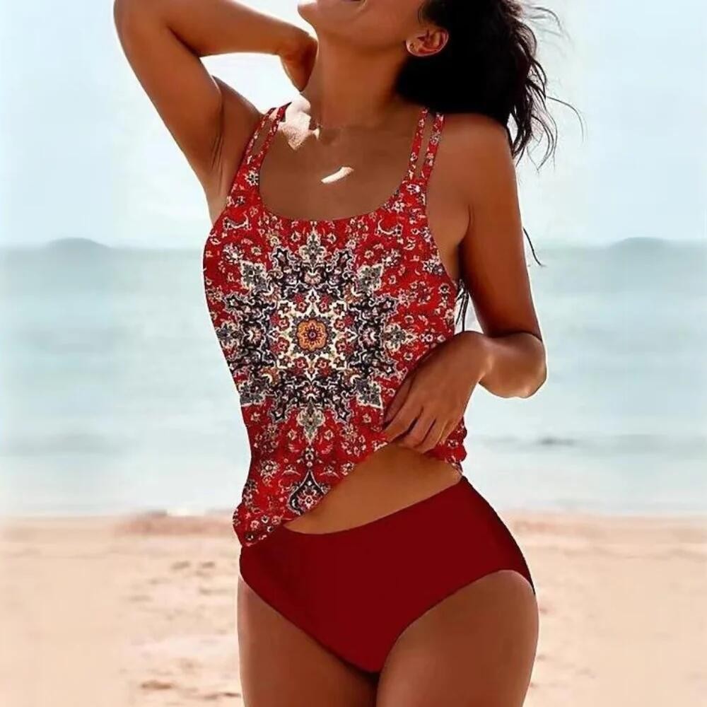 女性用夏物控えめ水着 ノースリーブ ハイウエスト ストレッチ - Bath のレビューと価格