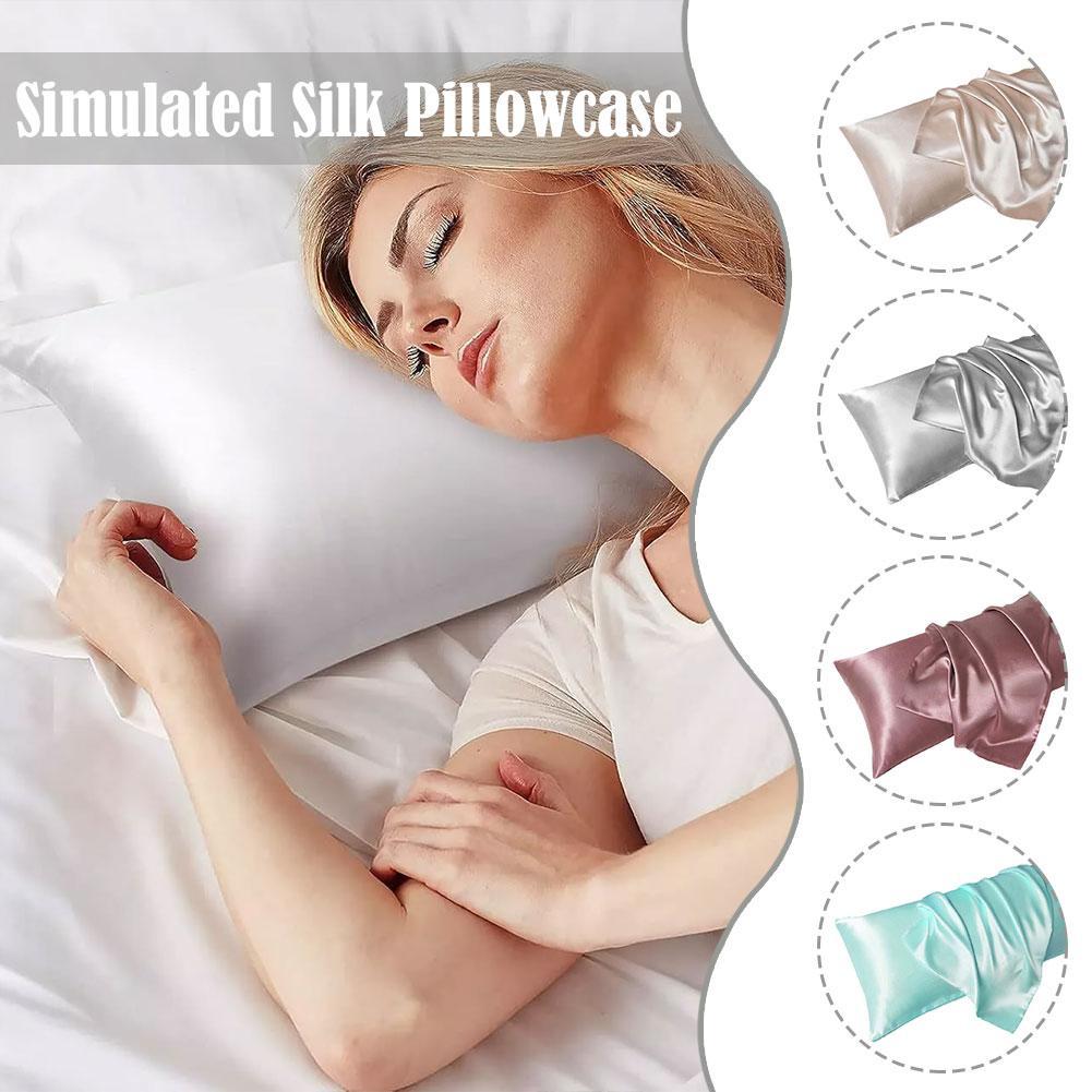 高級サテン枕カバーヘアスキンシルクサテン枕カバー 51 ×  - Satin Silk Pillowcase Hair Skin のレビューと価格