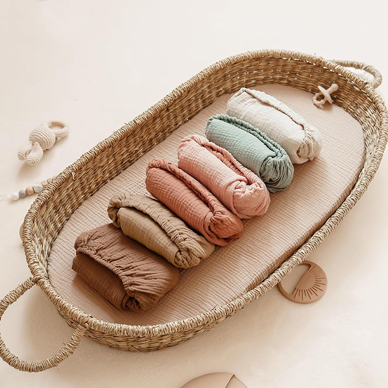 ベビーベッドシーツ、女の子、男の子用、柔らかく通気性のあるベ - Muslin Cotton Bedspread のレビューと価格