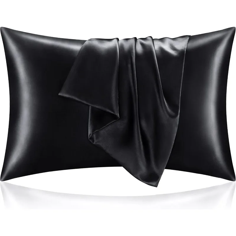 様々なサイズに対応したサテン製枕カバー。髪や肌に優しく、シル - Satin Silk Pillowcase Hair Skin のレビューと価格