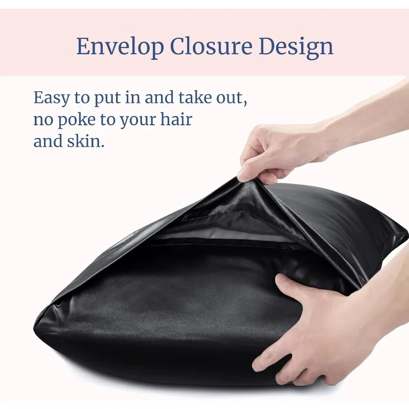 様々なサイズに対応したサテン製枕カバー。髪や肌に優しく、シル - Satin Silk Pillowcase Hair Skin のレビューと価格