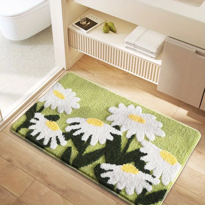 VIKAMA ノンスリップ花柄バスマット 速乾吸水性ソフトラ - Quick Dry Diatomite Bath Mat のレビューと価格