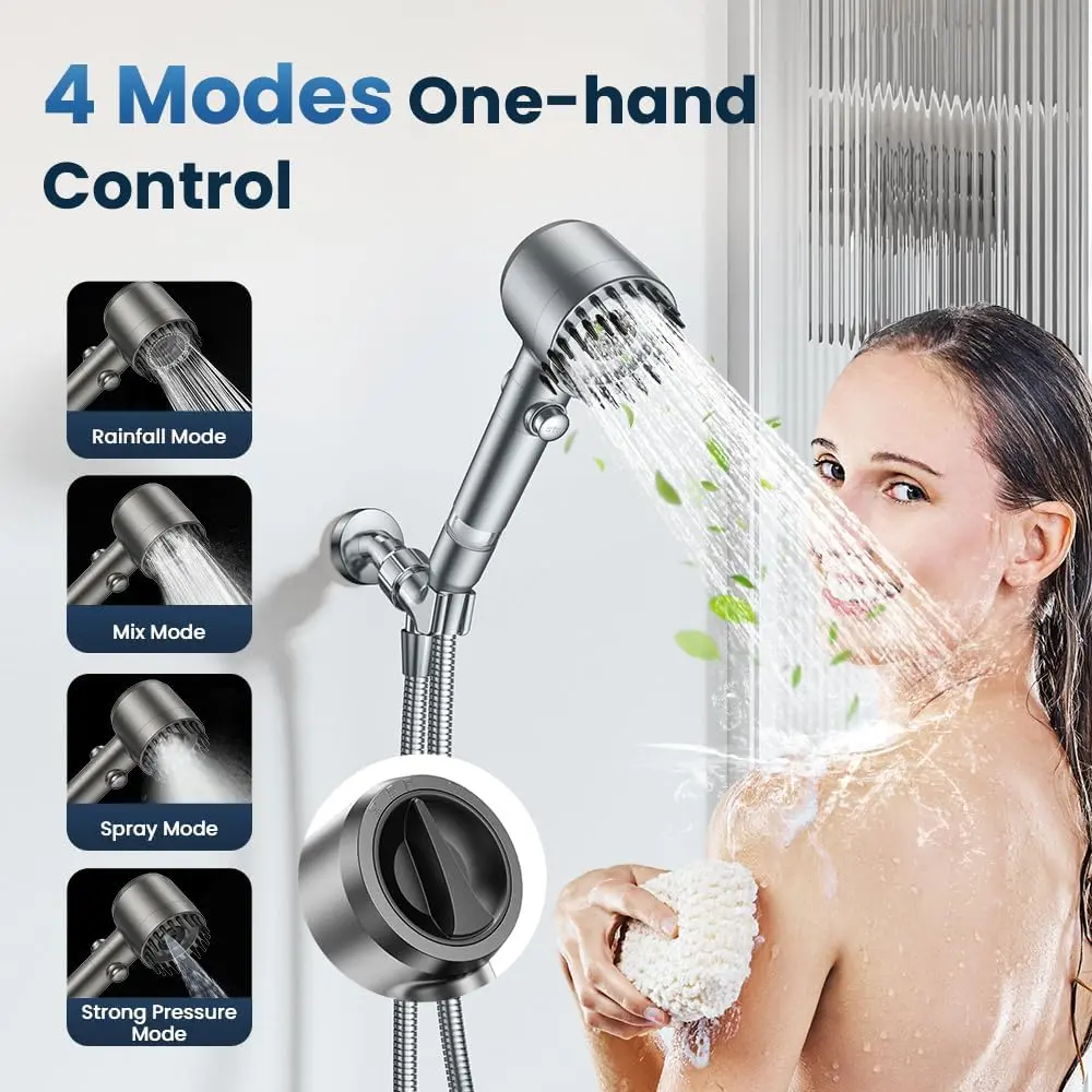 高圧フィルター内蔵のハンディシャワーヘッド。イオン機能付き、 - High Pressure Shower Head Handheld のレビューと価格